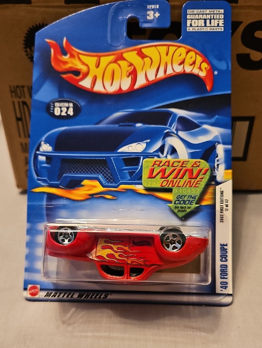 2002 Hot Wheels '40 Ford Coupe First Edition 12 of 42 Error